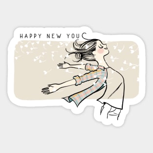 Happy New You Sticker